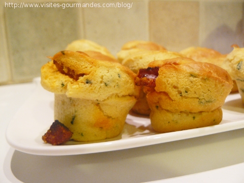 Muffins à la ricotta , chorizo et poivrons