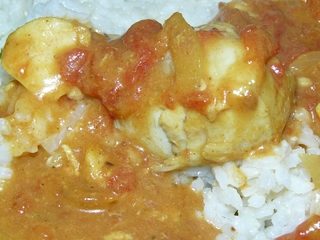 Curry de poisson au wok.